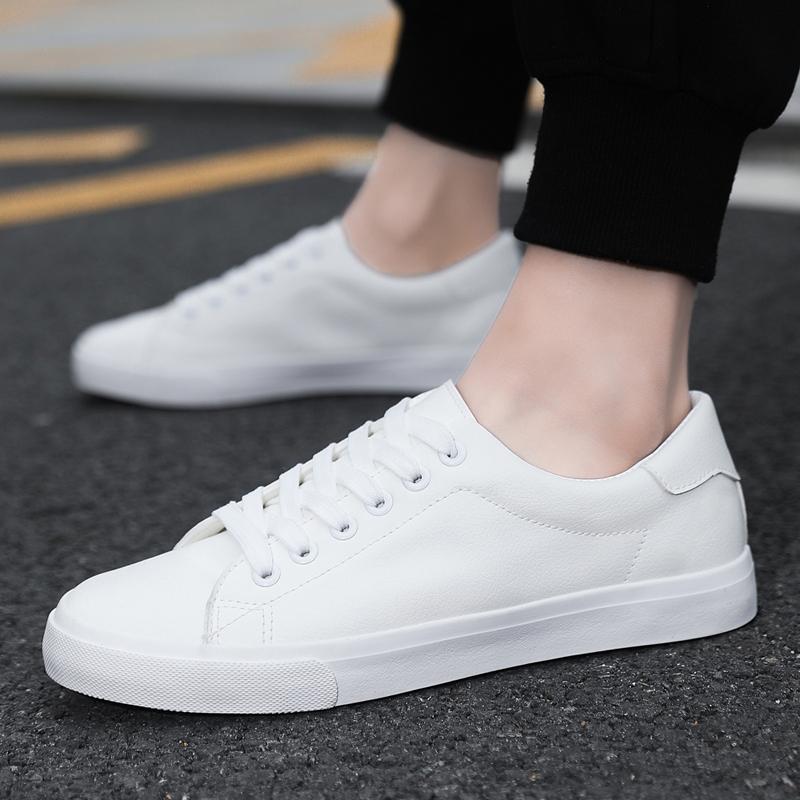 Men's Classic Sneakers, Comfortable Lace-Up Casual Shoes, Sporty Simple Style, Versatile Fashion, Black & White Options Available
