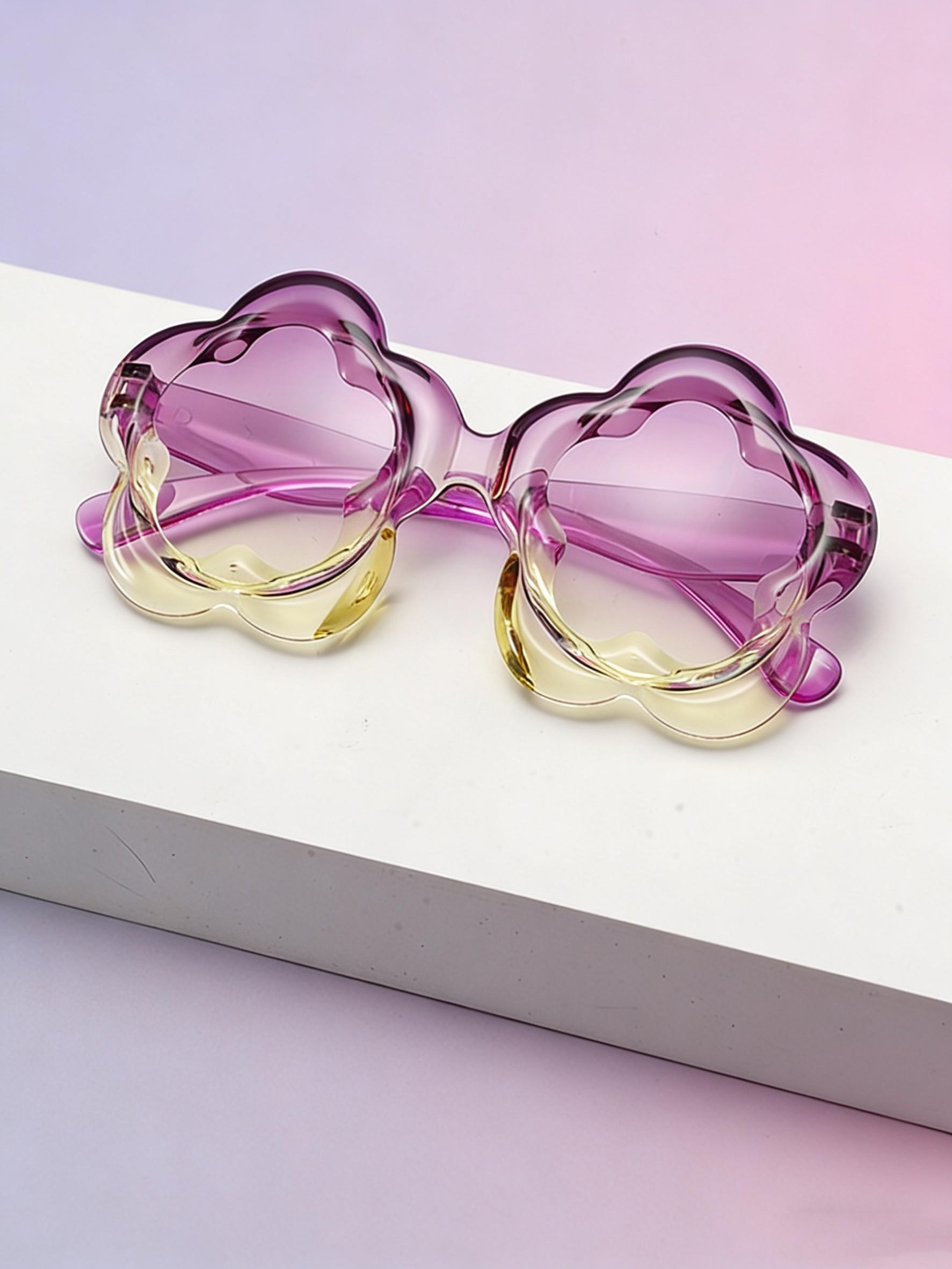 Women's Fashion Sunglasses, Jelly Style Lace Frame, Cute Sweet Beach Vacation, College Party, Perfect Gift for Parties