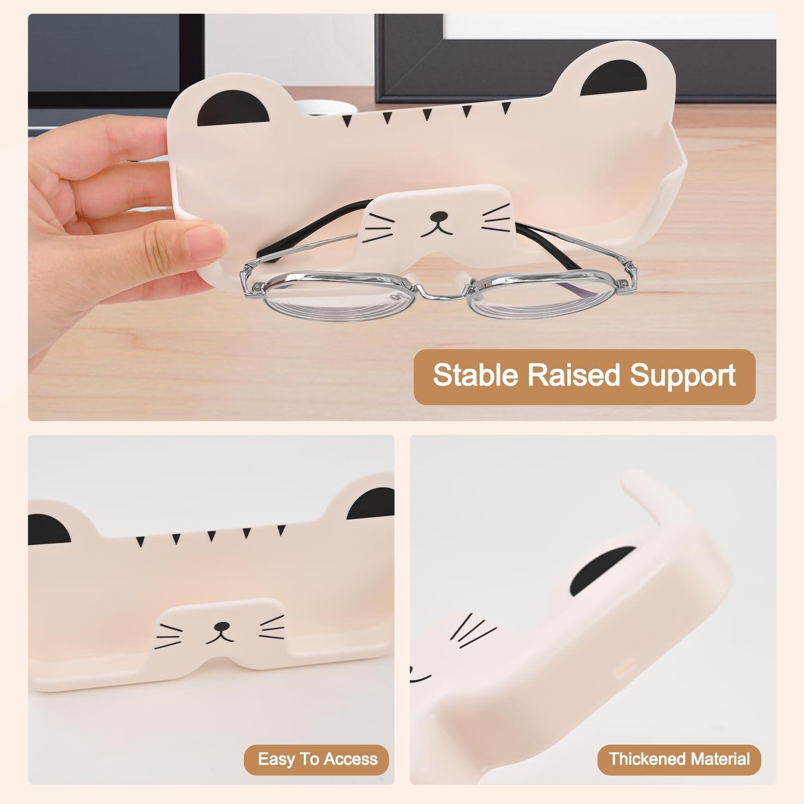 Cat-Shaped Sunglasses Holder, Wall-Mounted Eyeglass Rack, 2-Piece Set, Ideal for Entryway, Living Room, Bedroom, Bathroom