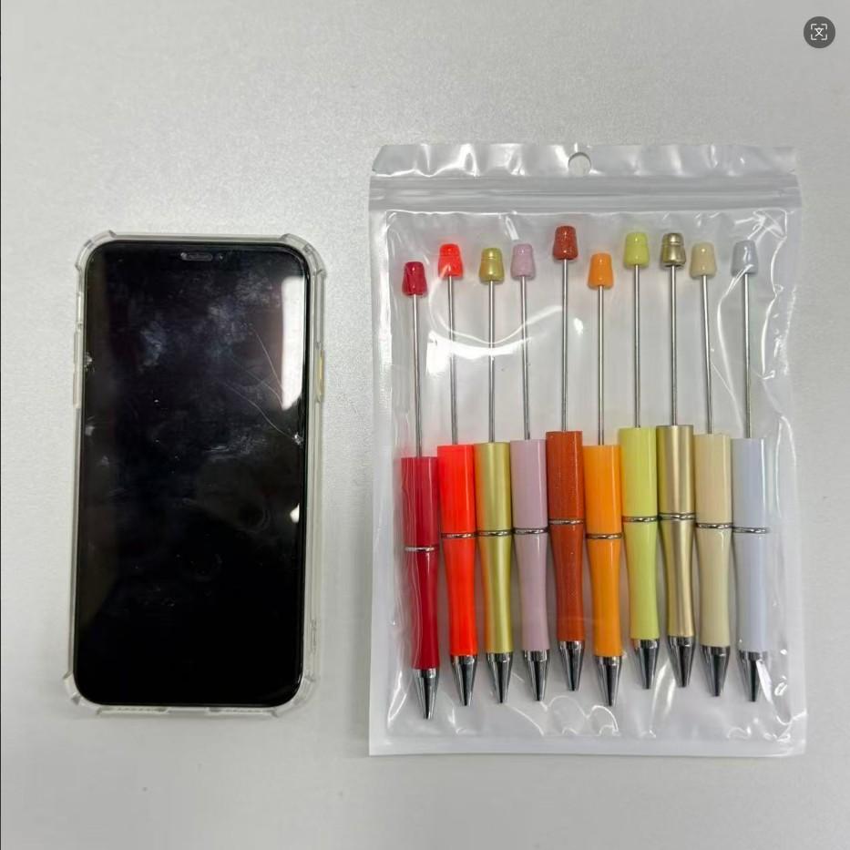 10 Pack Multicolor Beaded Pens, Handmade Jewelry Making Decorative Pens, Creative Gift Pens for Craft Enthusiasts