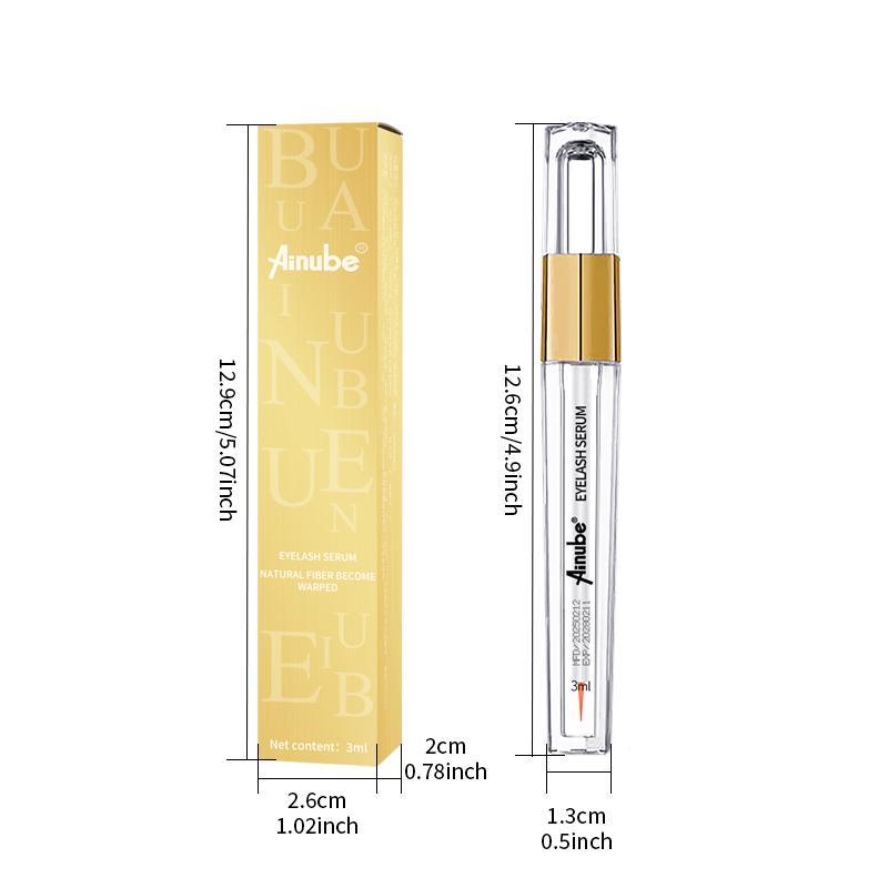 Ainube Lash Growth Serum – Plant-Based Formula for Naturally Longer, Fuller Lashes | Dual Tube Set (3ml x 2) | Nourishing, Gentle & Safe for Sensitive Eyes