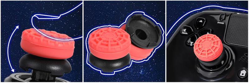 FOXVOX Professional Thumbsticks & Precision Rings Set, Compatible for Xbox X/Xbox S/PS4/PS5, 12-in-1 Set for Gaming Controllers, Increases KD 26% on Average