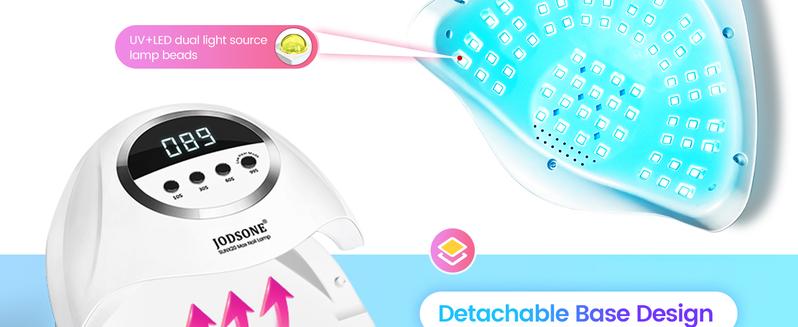 JODSONE UV LED Nail Lamp 320W, Nail Dryer for Gel Polish, Gel Nail Lamp with 72 Light Beads, Led Nail Light for Gel Nails with Automatic Sensor & 4 Timers