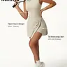 Women's sleeveless plain weave mid stretch flat shoulder back split strap yoga skirt pants outdoor sports Pilates, Workout Fitness Jumpsuit summer comfortable lace up Sporty Yoga Jumpsuit Yoga Jumpsuits