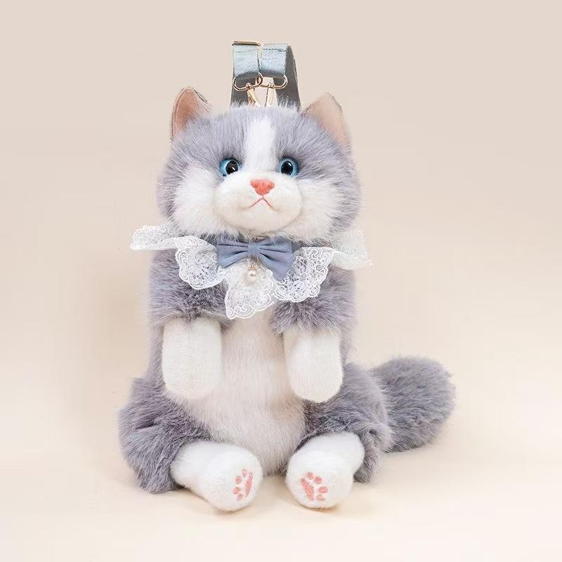 Realistic Cat Plush Toy, Cute Kitten Stuffed Animal, Soft Teddy Bear Doll, Perfect Gift for Kids Girls, Birthday Present