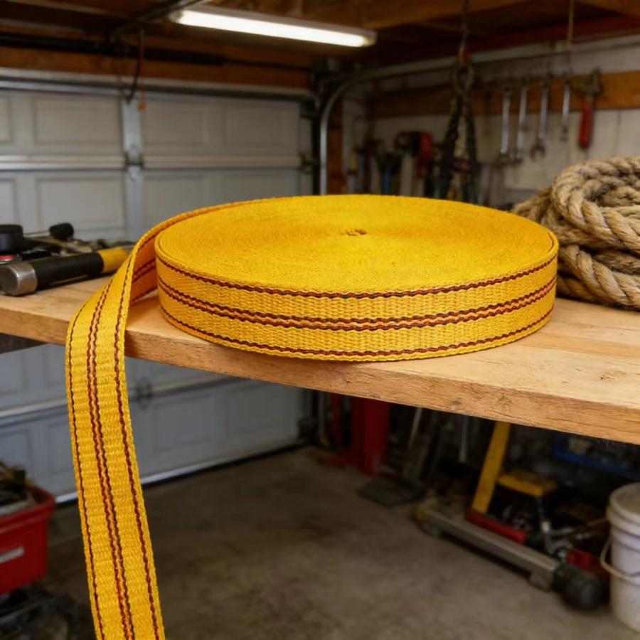 30m Tie-Down Strap, 4cm Wide, Braided Binding Strap, Outdoor RV Camping Gear Fastening, Durable Cargo Securement Band