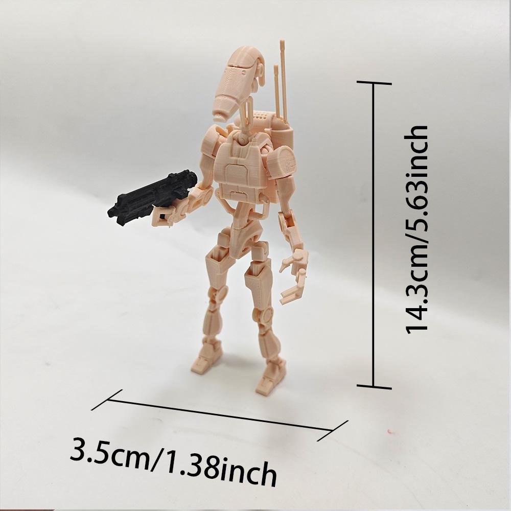 New Popular Sci-Fi Movies Space Wars Character Robot Soldier Model, 3D Articulated Collectible Figure, Home Decor Gift for Movie Enthusiasts