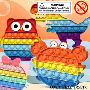 Cute Push Pop Bubble Sensory Toy, 1 Count Stress Relief Fidget Toy, Sensory Popper Fidget Toys, Stress Relief Toy for Kids, Stress Relief Fidgeting