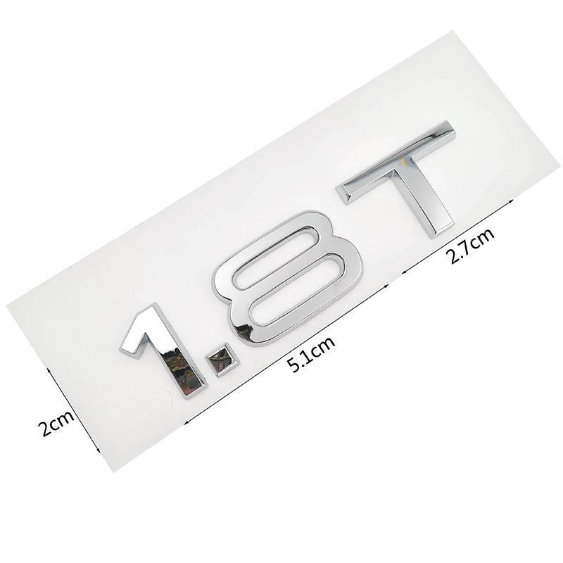 1.8T 2.0T 3.0T 3.2 3.6 4.2 A3 A5 A7 A4L A6L A8L Letter Number Chrome Emblem Car Trunk Discharge Capacity Badge Logo 3D Sticker