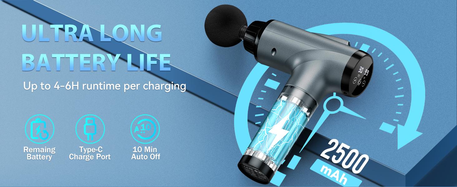 30 Speed Deep Tissue Massage Gun (M68-7) - 9 Heads for Knee Foot Neck Back, Massage Device for Pain Relief & Recovery, Perfect Gift