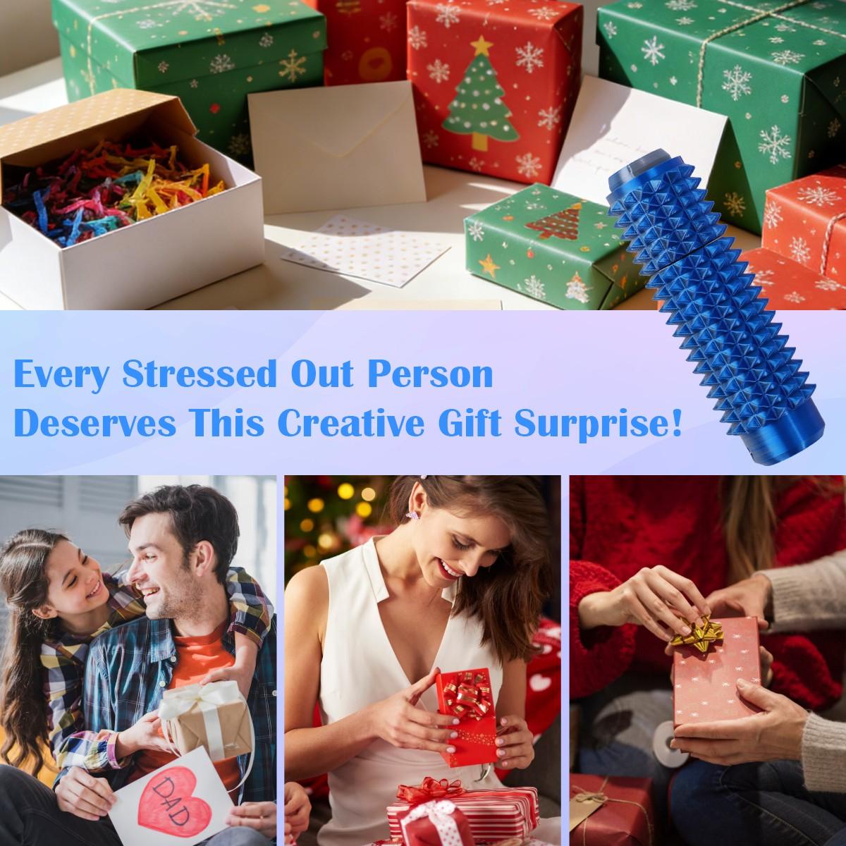 Pain Stim Fidget Toy, Quiet Press and Rotate, Cpc Approved, 3D Printed, Portable Spiky Keychain, Anxiety Relief, Focus and Calm Tool