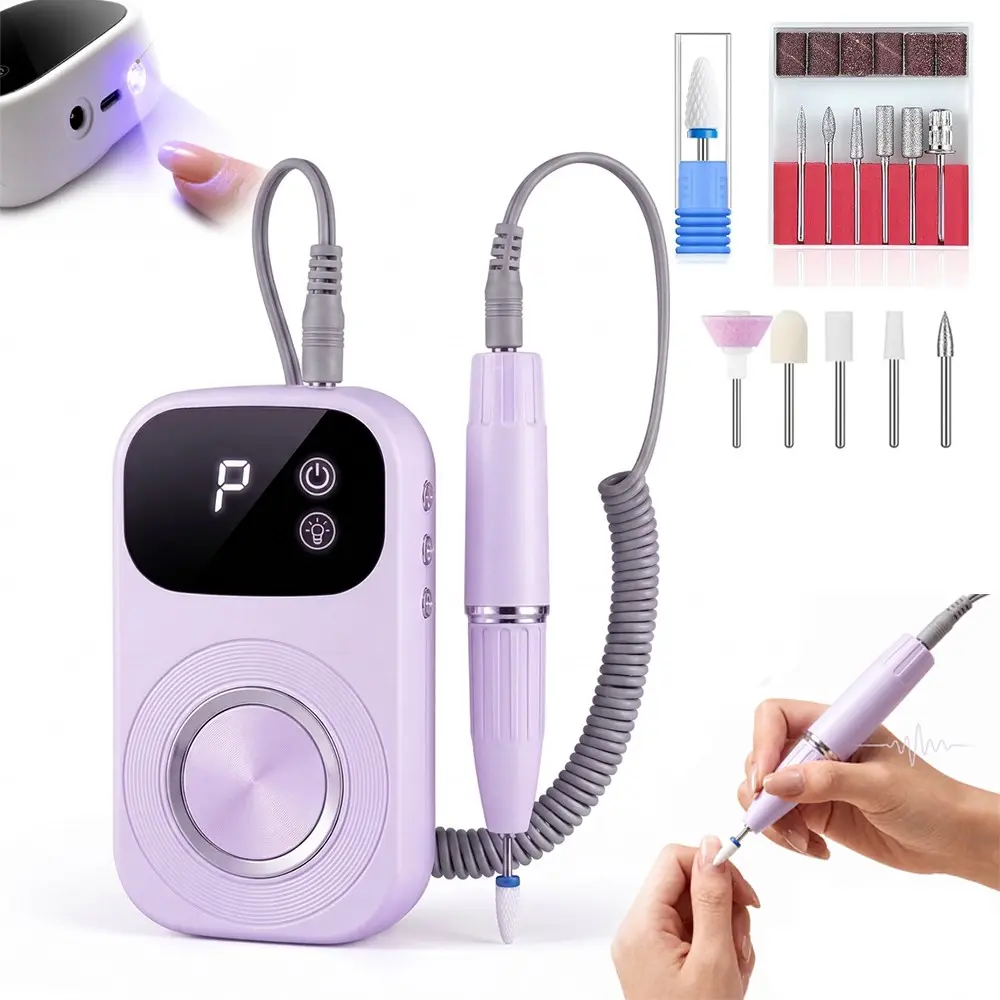 Portable Electric Nail Drill, USB Rechargeable Professional Cordless Nail Machine – Ideal For Acrylic And Gel Nail Sanding, Removal, Shaping, Buffing, Rhinestone Removal, And Daily Care. A Perfect Gift Idea For Women.
