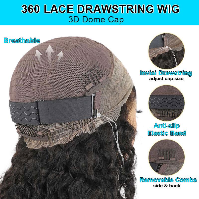 Moreface Beauty Kinky Straight Lace Front Wigs Human Hair Pre Plucked With Baby Hair 180% Density Yaki Straight 360 HD Lace Full Lace Wig