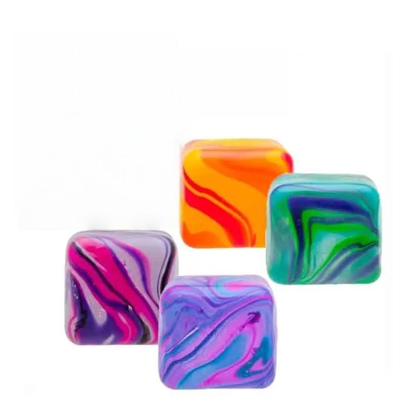 5cm Soft Gel Stress Relief Toy Cube, Stretchable Ice Ball, Slow Rebound, Sensory Fidget Toy, Comforting and Relaxing