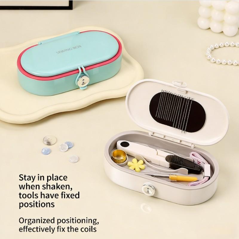 New Magnetic Needle Thread Box, Essential Travel Sewing Kit, DIY Craft Supplies, Home Use Thimble Organizer, Portable Storage Case