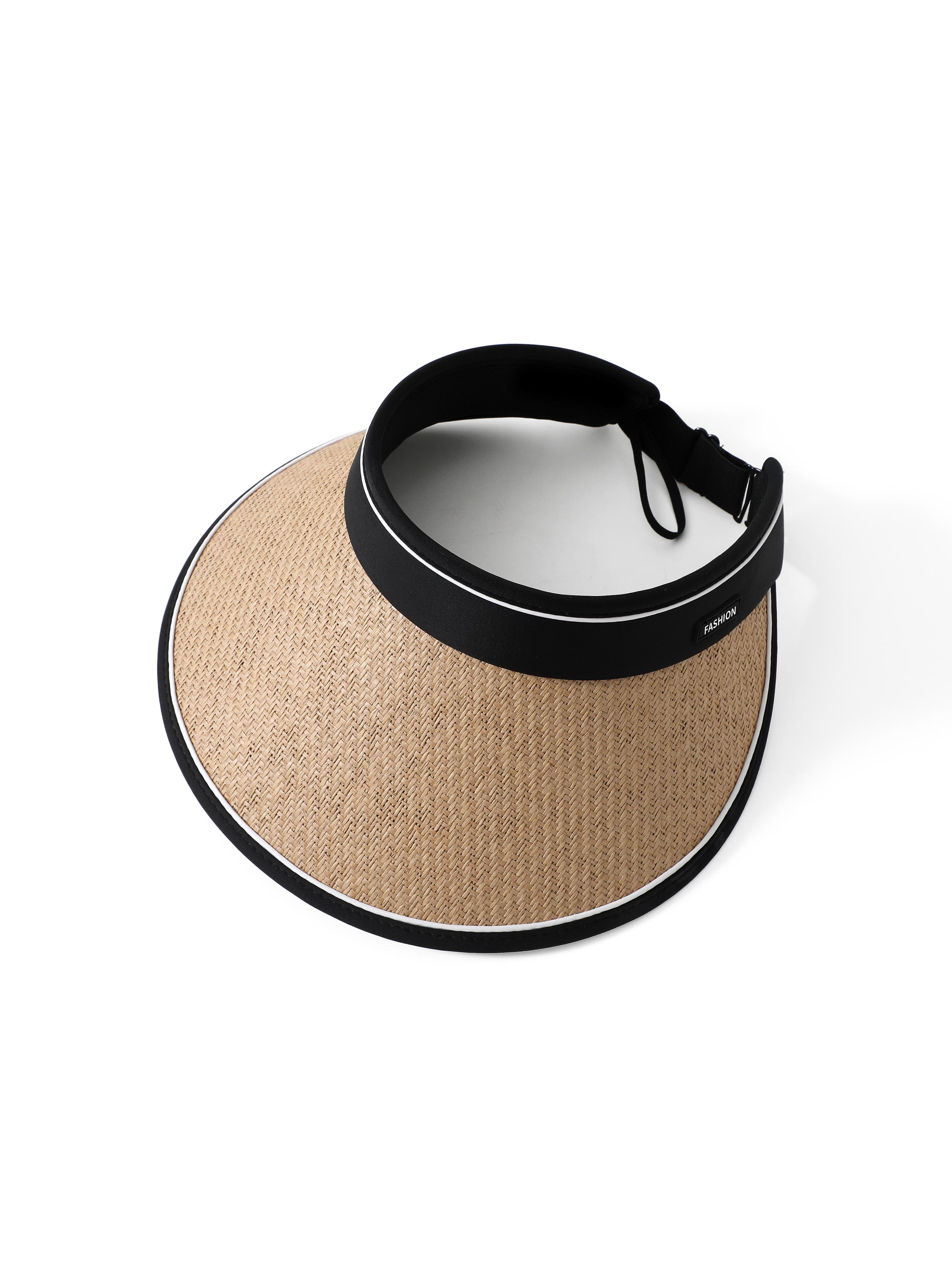 Pure Color Minimalist Sports Fiber Wide Brim Adjustable Breathable Sun Hat, Upf50+ UV Protection, Beach Travel Summer Hat, Tiktok Trendy