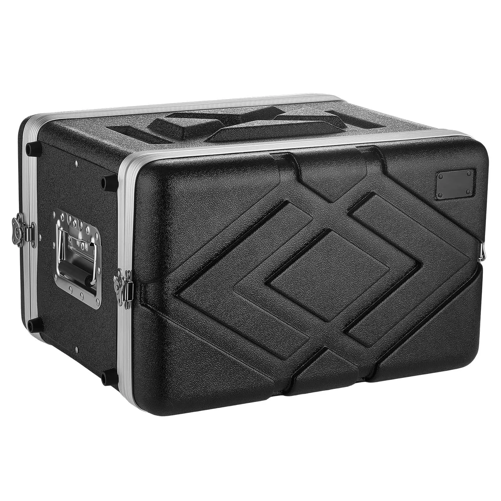 6U Shallow Server Rack Cabinet, 14in Depth, 11.4in Internal Depth, ABS Plastic Construction, Recessed Twist Locks/Latches, Detachable Front/Back Covers, Easy Installation for Amplifiers