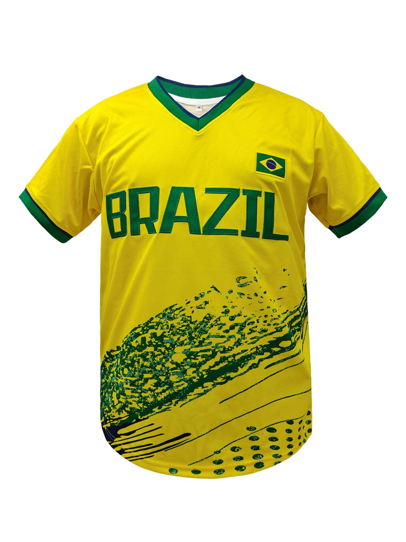 Brazil National Team Retro Soccer Jersey, Classic #9 Embroidered Shirt, Casual Loose Fit for All Seasons, Must-Have Fan Gift, Football Jersey