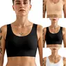 Seamless Invisible Chest Binder Tank Top For FTM LGBTQ Transgender Large Bust, Breathable Anti-Roll Quick Dry Shapewear For Sports Swim Daily Wear,Full Coverage,Comfortable Fit