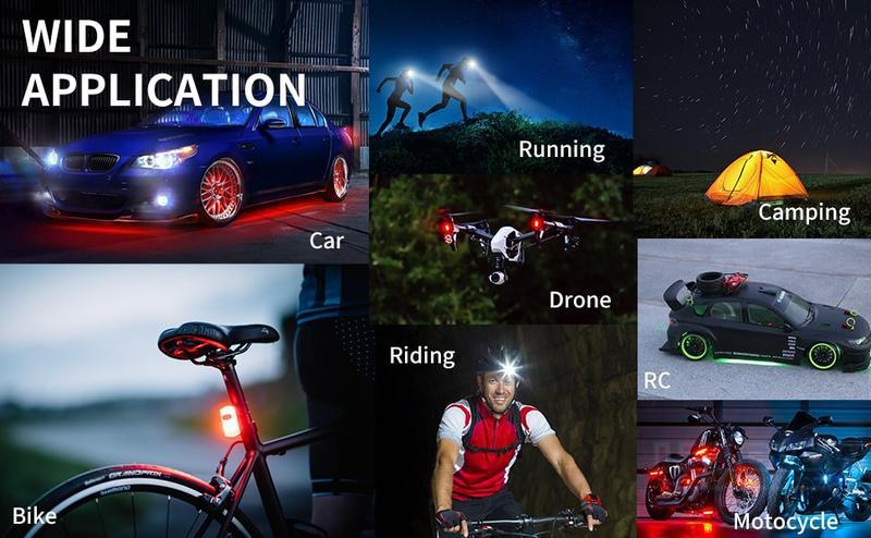 Strobe Lights Kit 2/4Pcs RGB Aircraft Rock Lights with Remote for Cars Trucks ATVs Motorcycles Greenish Spring outdoorfun