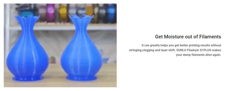 SUNLU Official Filament Dryer S1 Plus, 3D Printing Assistant Black Friday sales Built-in Circulation Fan, Filament Dryer Box Storage Box for 3D Printer Filament 1.75 2.85 3.00, S1 Plus White suit for bambu filament Black Friday sales Christmas  gitf