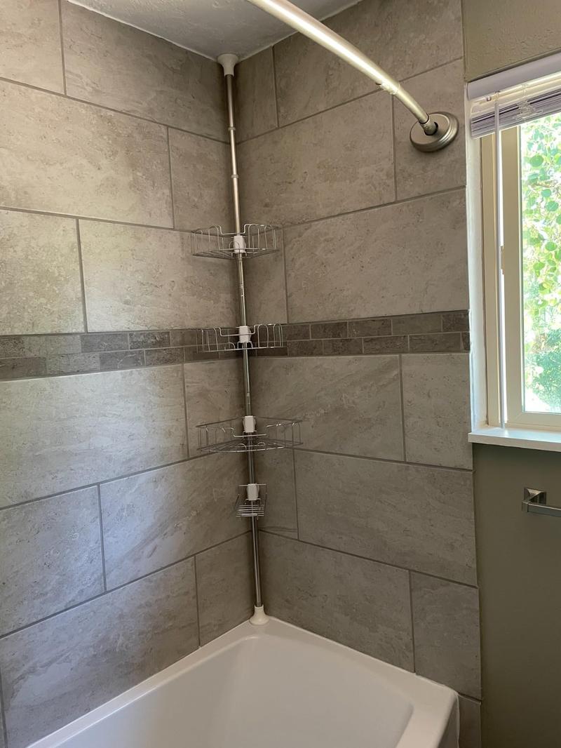 Springtok Corner Shower Caddy Tension Pole Storage Organizer with 4 Adjustable Baskets, Rustproof, Stainless Steel for Shower Shelves,Bathroom Bathtub,DIY Room Racks