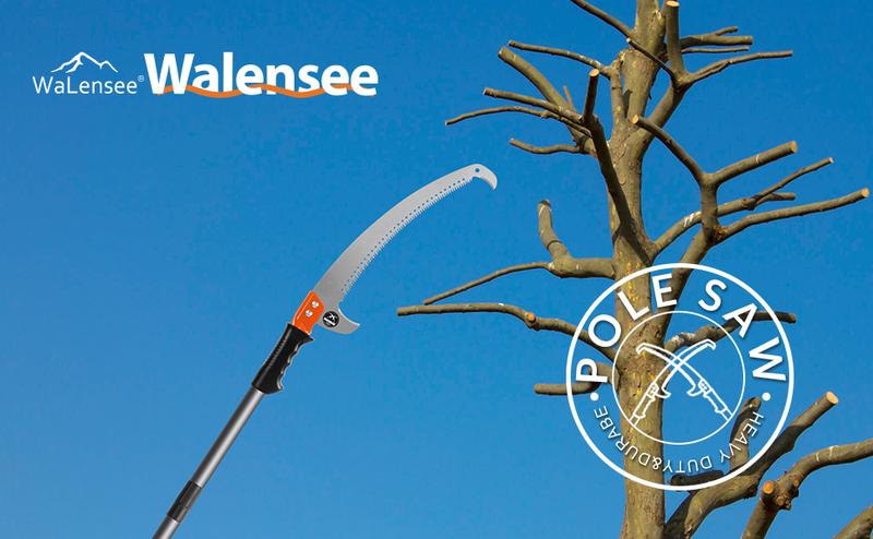 Walensee Pole Saw for Tree Trimming, Lightweight Manual Stainless Steel Extension, High Reach Pruning Tool for Branch Trimming and Cutting in Forestry, Yard, Garden, and Patio