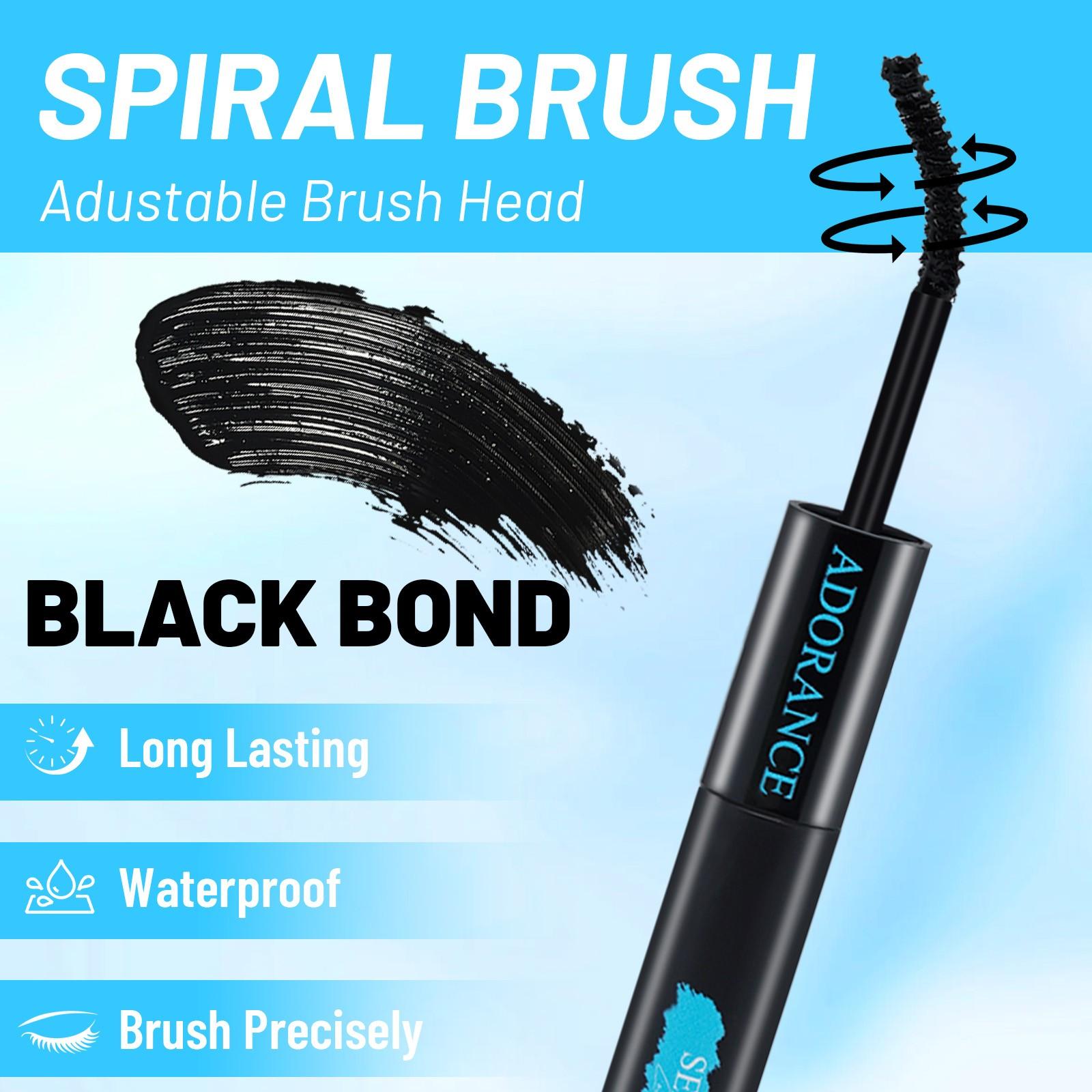 ADORANCE Waterproof Eyelash Glue (3-Count Pack), 2-in-1 Long-Lasting Lash Bond and Seal Glue, Sweat-Proof Eyelash Extension Glue for Cluster Lashes, Waterproof Eyelash Clusters