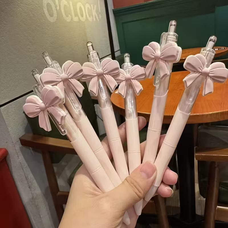 10pcs Bowknot Party Ballpoint Pens, Cute Design, Stylish Retractable Pens, Ideal for Party Favors and Gift Bags