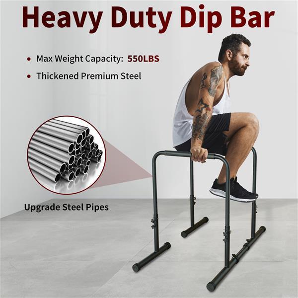 ROCKRAF Power Tower Dip Station Pull Up Bar Stand Adjustable Height Heavy Duty Multi-Function Fitness Training Equipment,Adjustable horizontal bar indoor parallel bar,F itness equipment Pull-up,Arm extension outdoor split stand