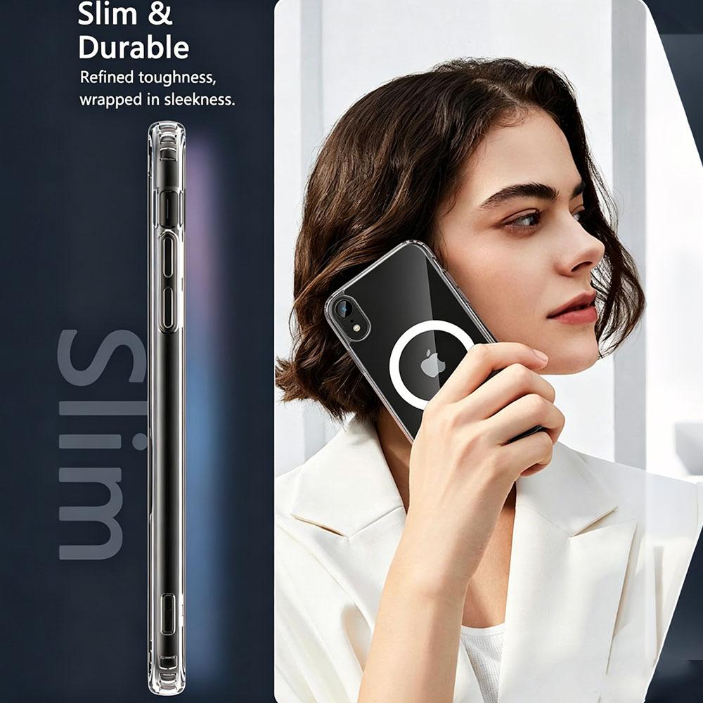 Magnetic For iPhone XR X/XS XS MAX Phone Case [Compatible with MagSafe][Non-Slip],PC  Back Slim Shockproof Protective Case Cover