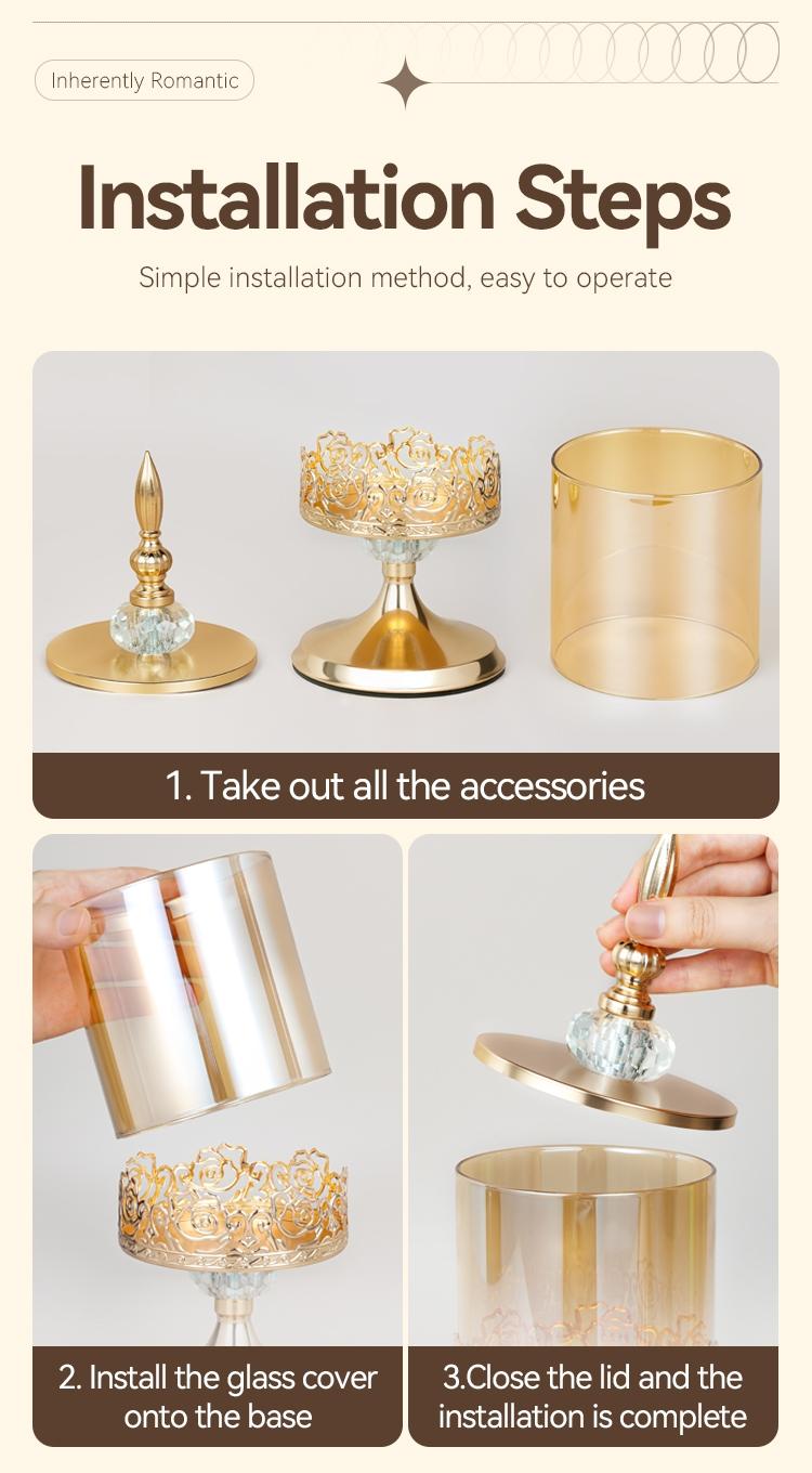 Vintage Clear Storage Jar with Lid, 1 Count Elegant Snack Container Nuts Candy Containers Storage Box, Decorative Storage Glass Jar for Home Living Room Coffee Table