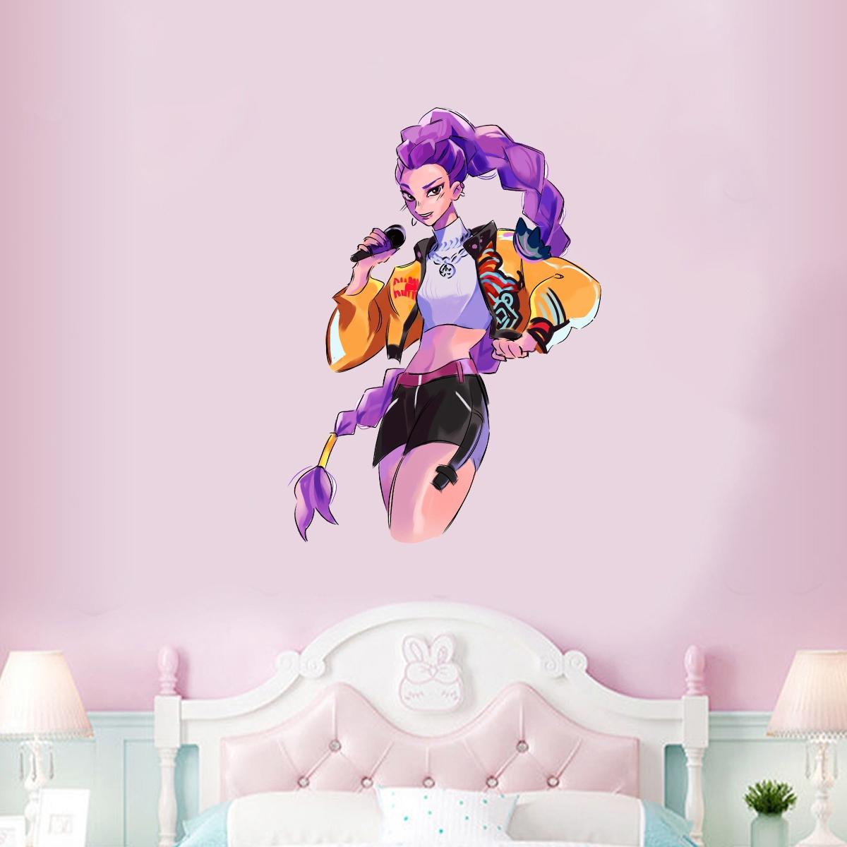 Large Cartoon Wall Sticker, Anime Sticker, Decorative Sticker, Self-Adhesive Door Decal, Multiple Sizes, Indoor Decor for Bedroom, Living Room, Birthday Party Gift