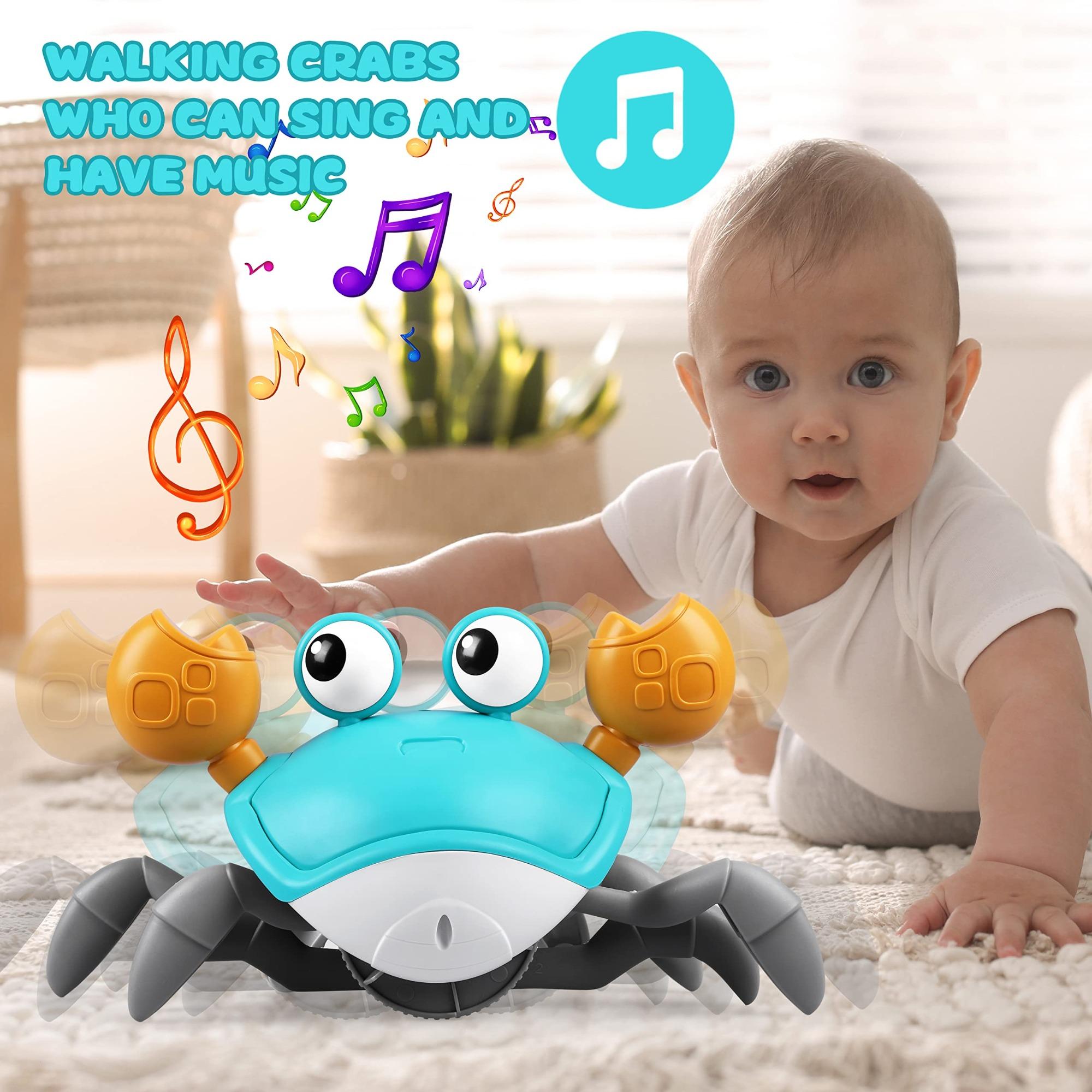Electric Crawling Crab Design Toy, Automatic Avoidance Walking Sensory Toy with Music & Light, Interactive Musical Toy, Fidget Toys, Birthday Gifts Electric Crawling Crab Design Toy, Automatic Avoidance Walking Sensory Toy with Music & Light, Interactive Musical Toy, Fidget Toys, Birthday Gifts