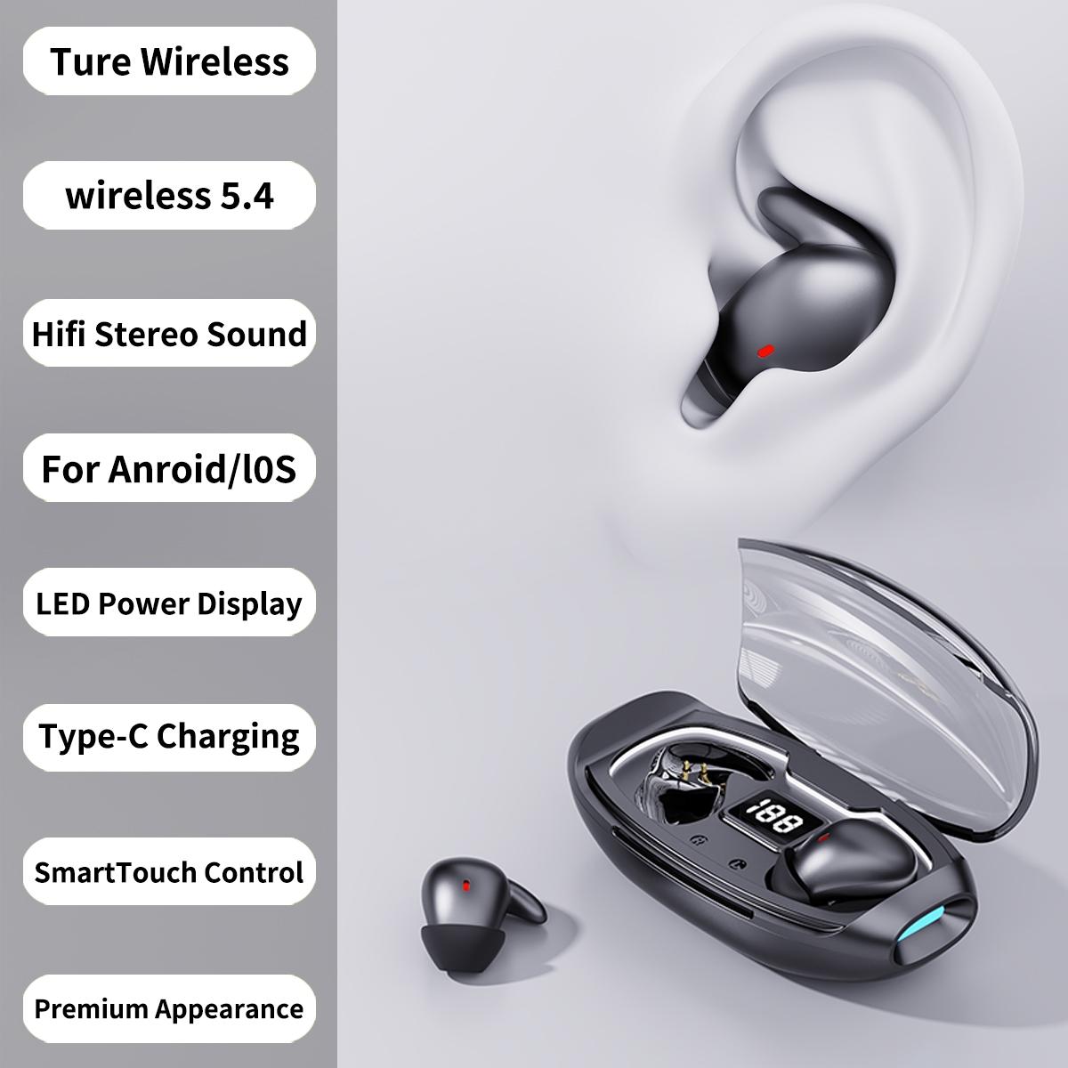 New True Wireless Earbuds with Custom Equalizer, Touch Control, 20-Hour Battery Life, Compatible with iPhone and Android, Compact Design