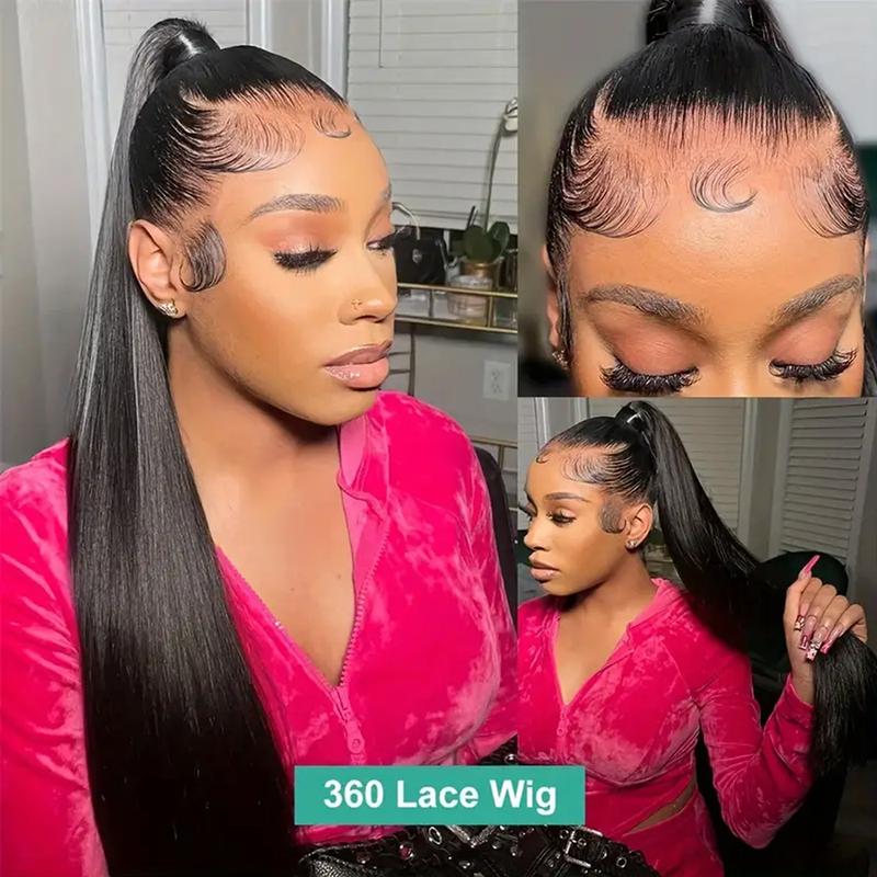 Bling Hair 360 Lace Frontal Wigs Raw Brazilian Human Hair Lace Front Wigs Cheap Smooth Straight Wigs For Black Women 180 Density