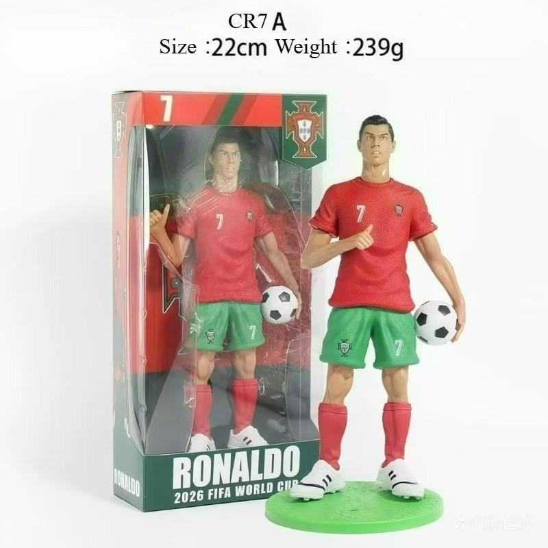 2026 World Cup Soccer Stars Action Figures - 22CM Messi, Ronaldo, Mbappe, Yamal - Collectible Football Player Model Toys, Premium Ornaments for Home Display & Kids Gifts