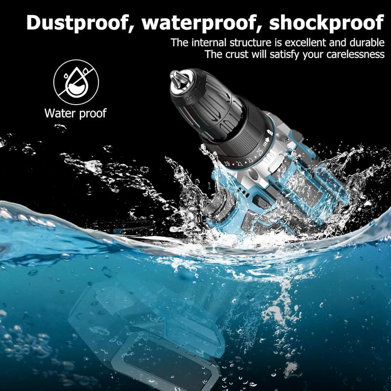 36Vf Cordless Drill Set, Power Drill29Pcs with 3/8 Inch Keyless Chuck25 3 Clutch Electric Drill with WorkLight, Max torque 45Nm, 2-VariableSpeed & 2 Batteries and FastCharger,Drill Driver Kit for HomeDecoration,Repair And DlYSupplies 36Vf Cordless Drill Set, Power Drill29Pcs with 3/8 Inch Keyless Chuck25 3 Clutch Electric Drill with WorkLight, Max torque 45Nm, 2-VariableSpeed & 2 Batteries and FastCharger,Drill Driver Kit for HomeDecoration,Repair And DlYSupplies