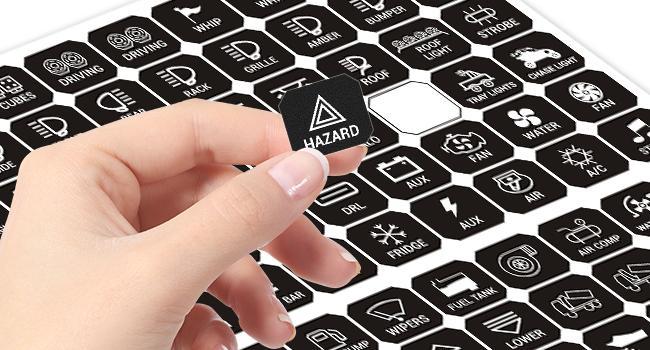 Nilight 120PCS Switch Panel Stickers Multifunction Button Stickers for 6/8 Gang Switch Panel Label Decal for Circuit Panel Cars Marine Boats RV Truck Vehicle Text Sticker Dashboard multifunction lights vehicle lighting