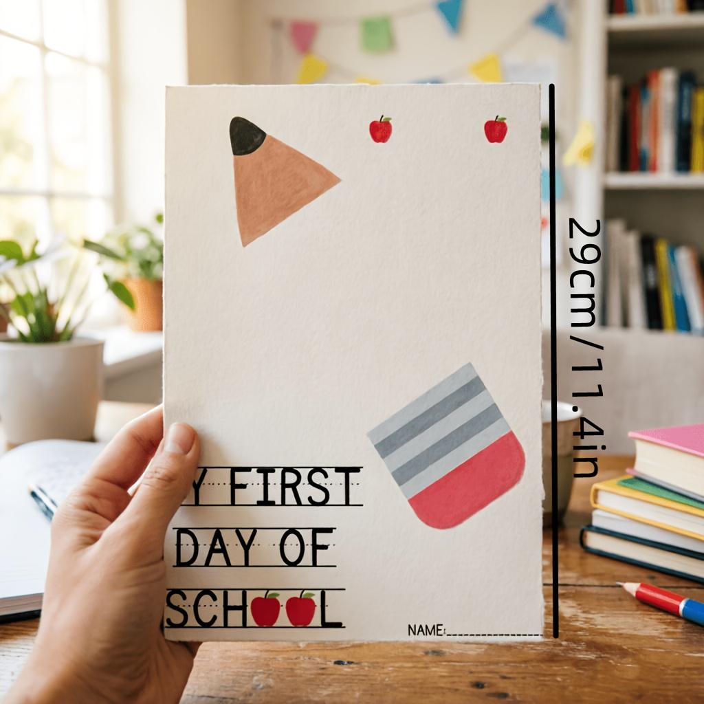 5 Sheets Party Activity Cardstock, Memory Keepsake Printables, First Day of School Handprint Art, Back-To-School, Preschool Craft Supplies, Teacher Resources