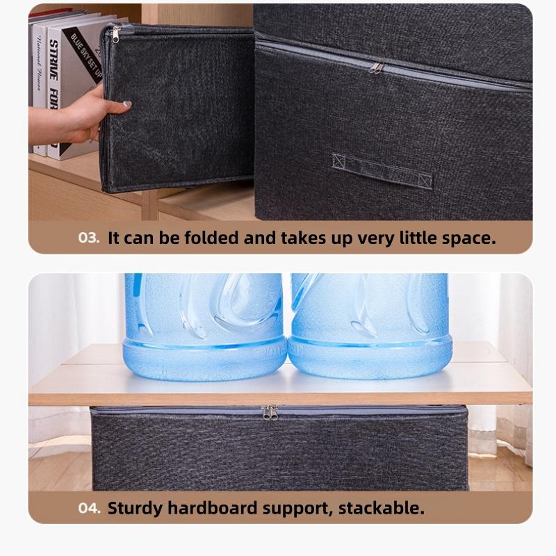 Large Capacity Stackable Storage Box, Space-Saving Multi-Functional Organizer, Durable Fabric, Ideal for Closet Bedroom Car Desk, Folding Storage Boxes