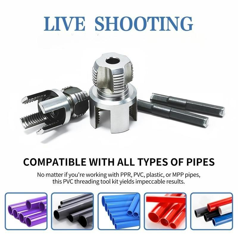 Dual-Specification Pipe Threading Tool, Durable & Wear-Resistant, Enhances Installation & Repair Efficiency, Ideal for Plumbing