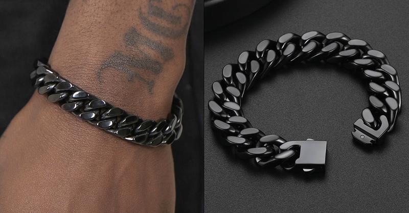 PROSTEEL Miami Cuban Chain Necklace Stainless Steel 5mm/6mm/7mm/9mm/12mm/14mm Width 18"-30" Necklace Hypoallergenic Jewelry Unisex For  Men Women Gift Box