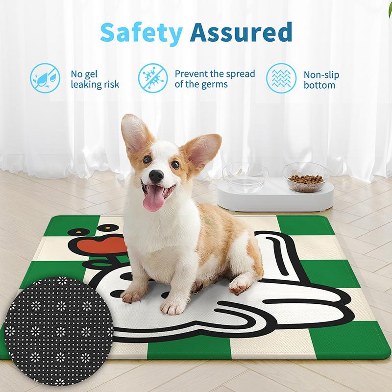 Ice Silk Cooling Pet Mat – Washable, Non-Slip, Use as Bed, Crate Pad or Potty Mat for Dogs & Cats Ice Silk Cooling Pet Mat – Washable, Non-Slip, Use as Bed, Crate Pad or Potty Mat for Dogs & Cats