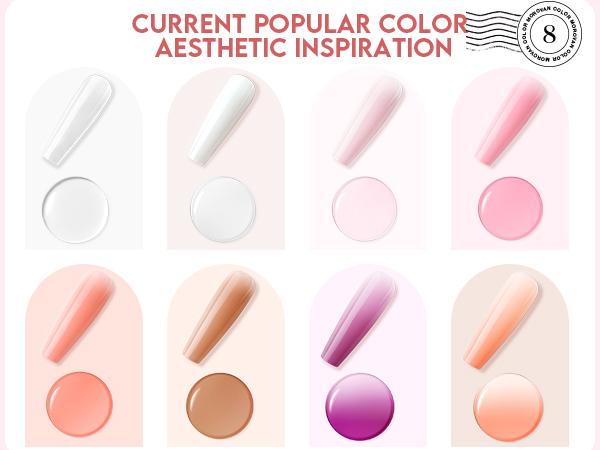 MOROVAN 8 Colors Poly Gel Nail Starter Kit - with U V Lamp 48W Complete Poly Gel Kit for Beginners with Everything Professional