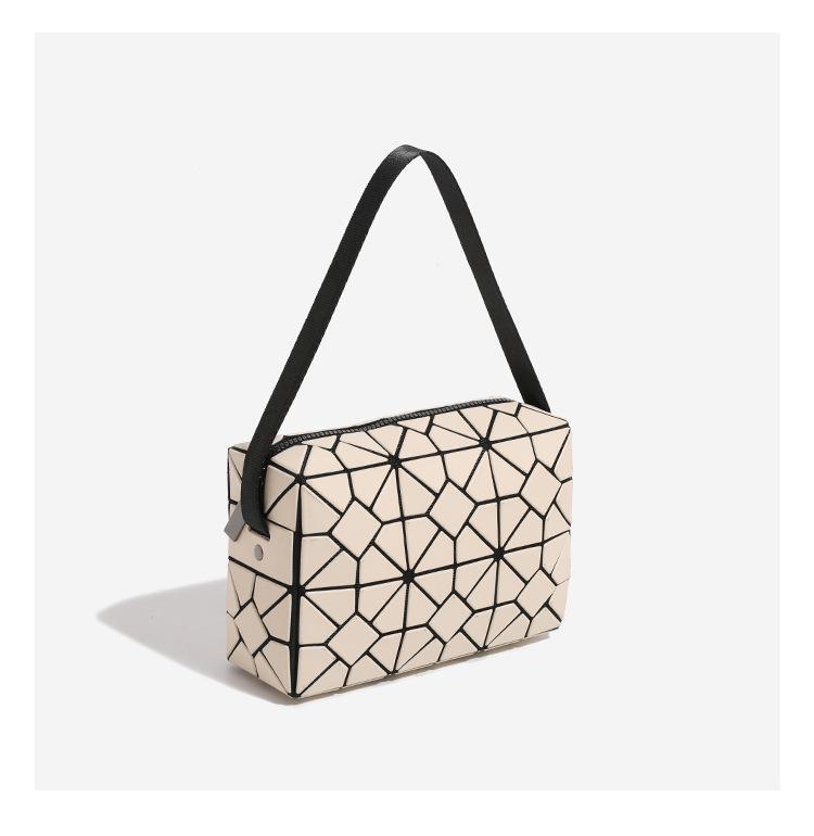New Summer Autumn Trendy Unique Design Geometric Rhombus Cupid Small Square Bag, Versatile Single Shoulder Crossbody Underarm Bag