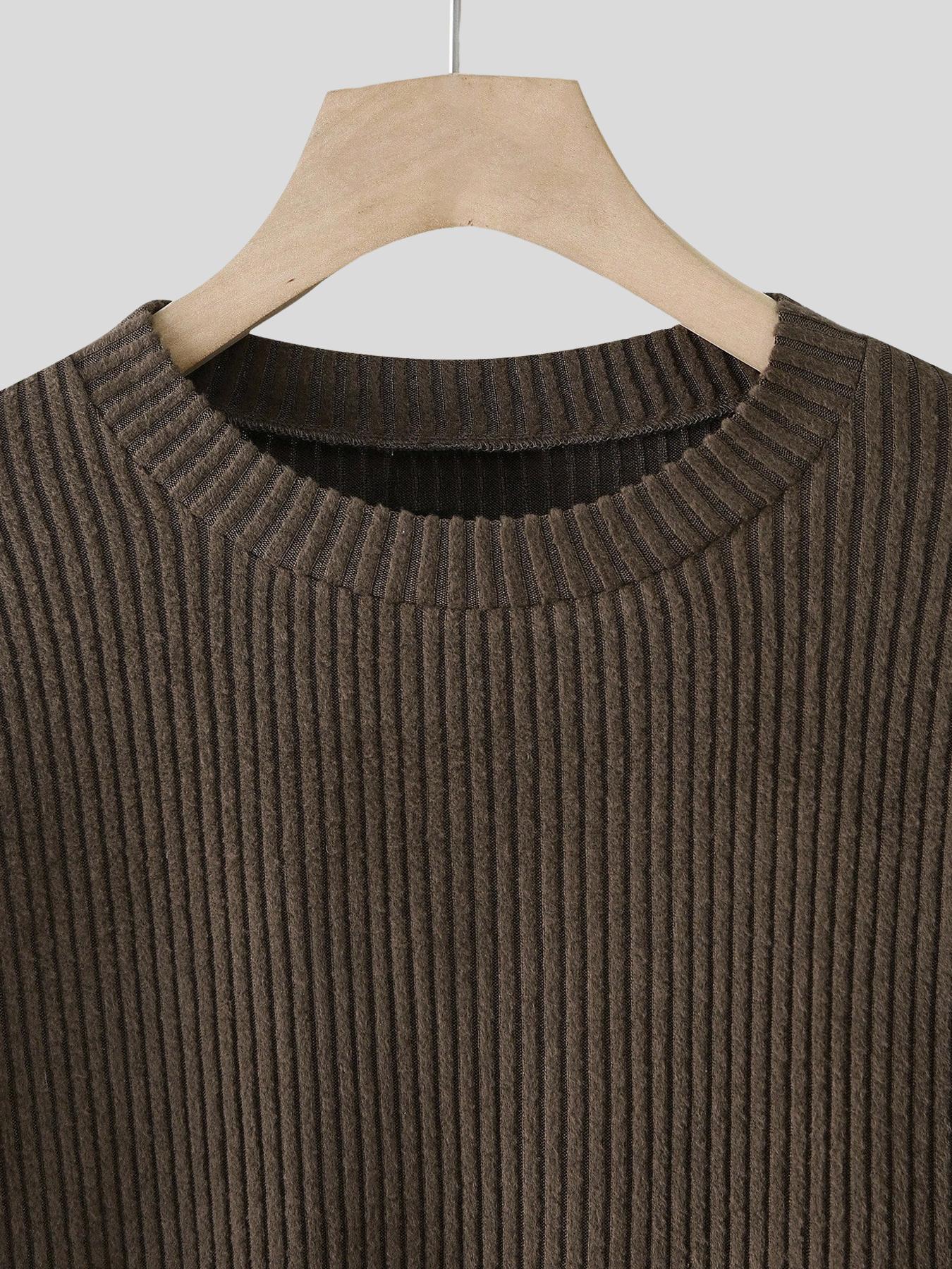 Women's Solid Color Round Neck Drop Shoulder Long Sleeve Knit Top and Loose Wide Leg Pants Set, Casual Home Wear, Comfortable and Versatile