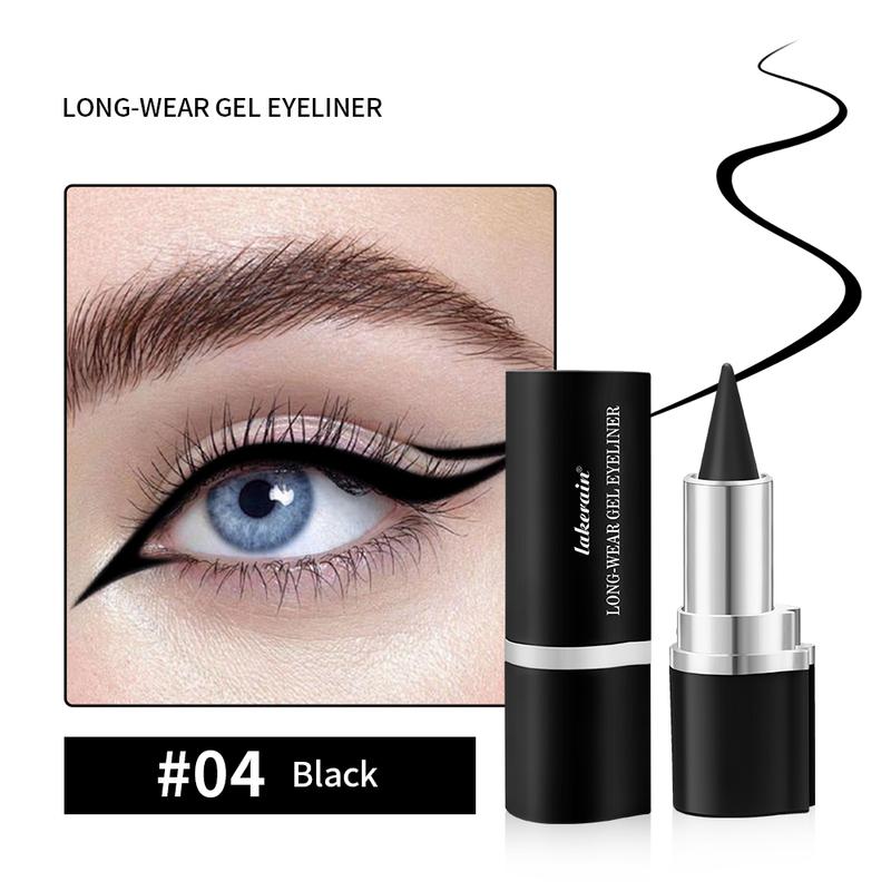 lakerain 2 Counts Long-Wear Gel Eyeliner Waterproof & Smudge-Proof, Creamy Gel Formula for Bold Lines, Precise Tip for Cat-Eye Gradient Looks, Multi-Use as Eyeshadow Brow Pencil, Multiple Shades, Ideal for All-Day Eye Makeup, Eye Makeup Products
