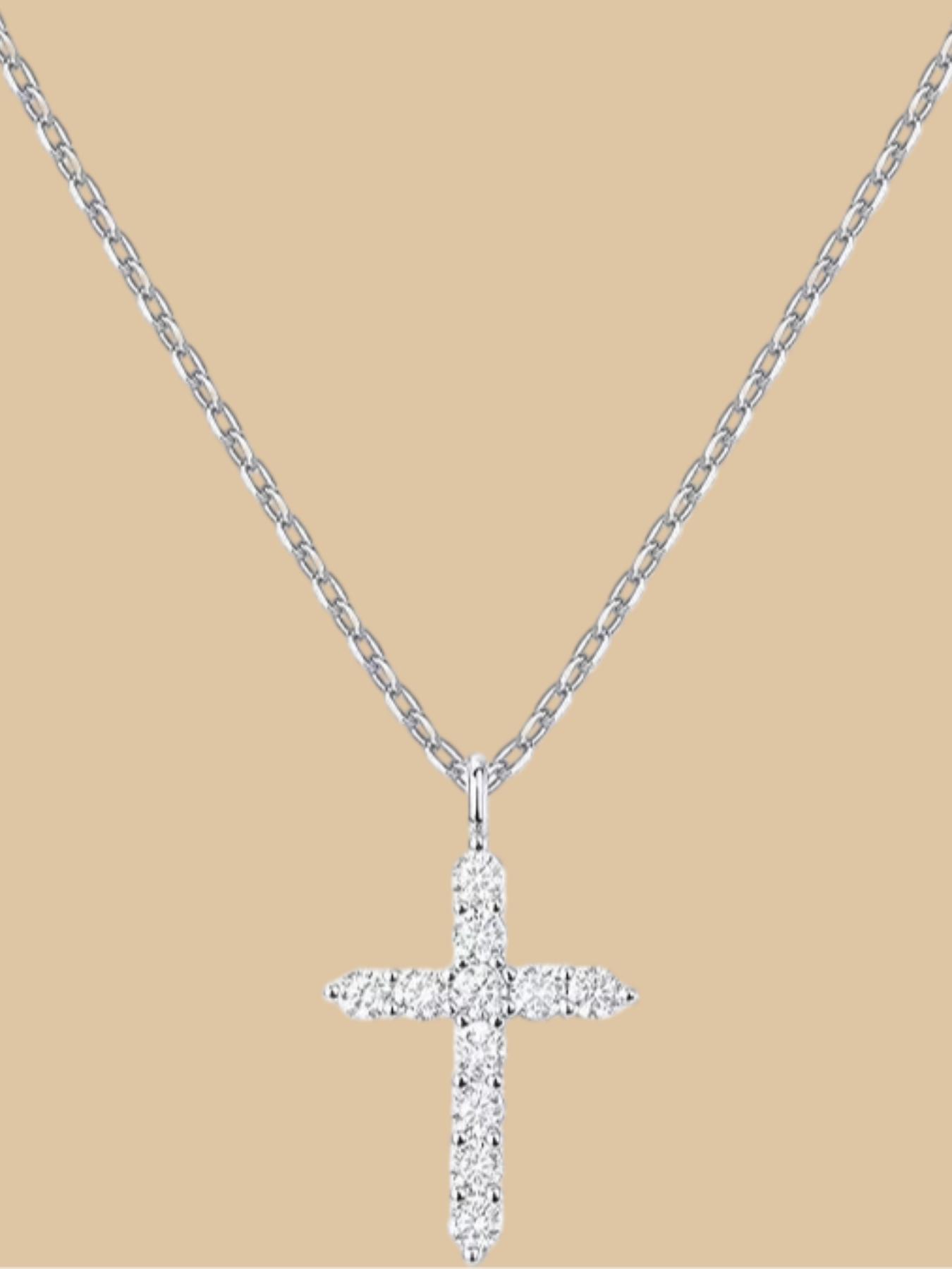 European Cross Necklace for Women, All-Season Faith Pendant, Elegant Daily Wear, Perfect for Parties and Special Occasions