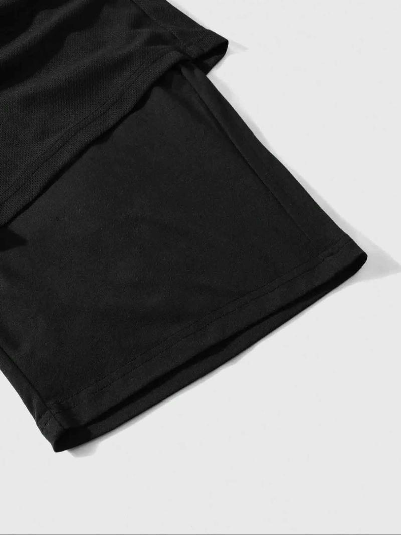 Men's Flag Print Hooded Tank Top & 2 in 1 Shorts Set, Regular Fit Two-piece Set, Casual Summer Clothes for Outdoor